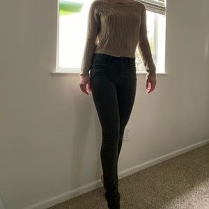 Dark green skinny jeans